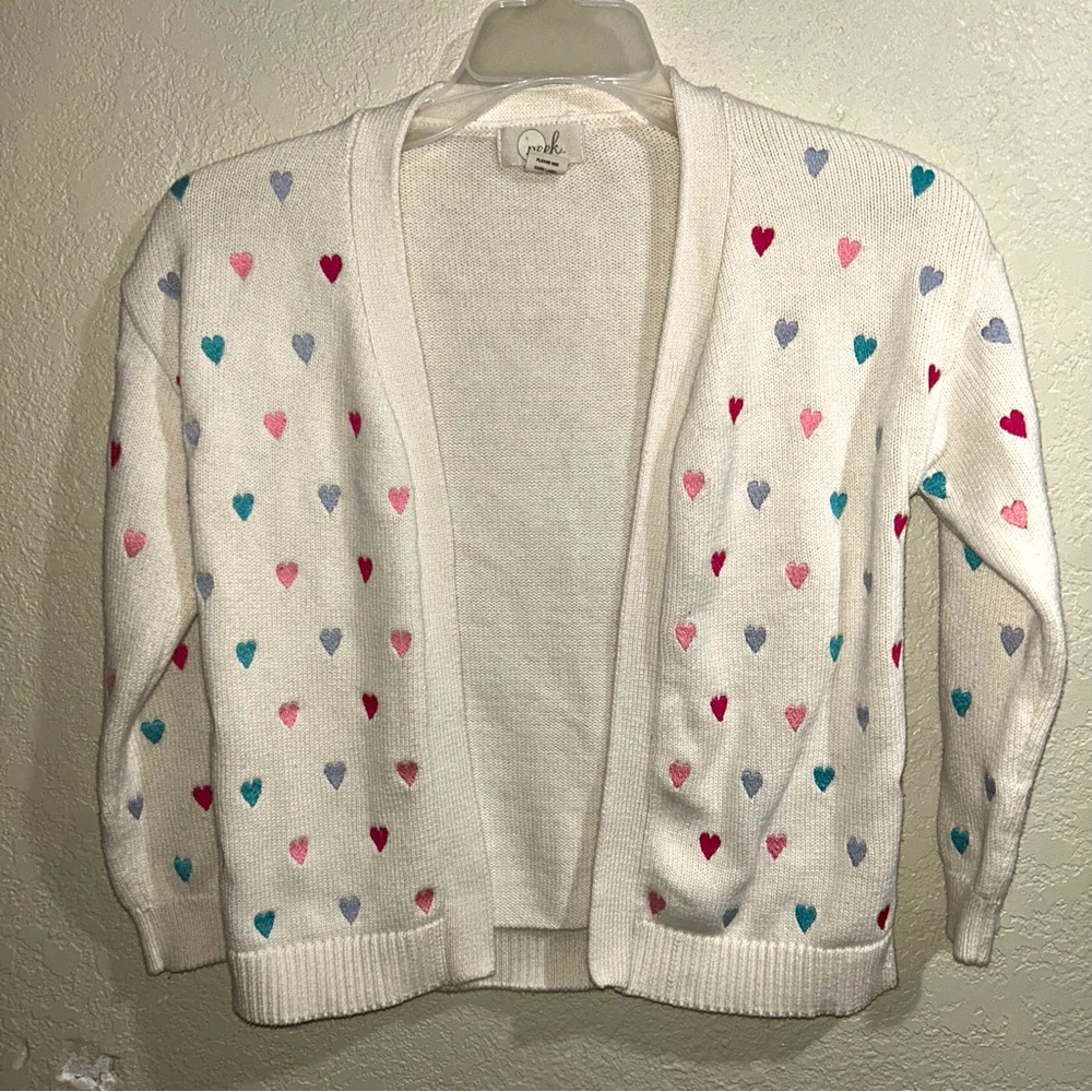 Peek girls 6-7 heart cardigan
